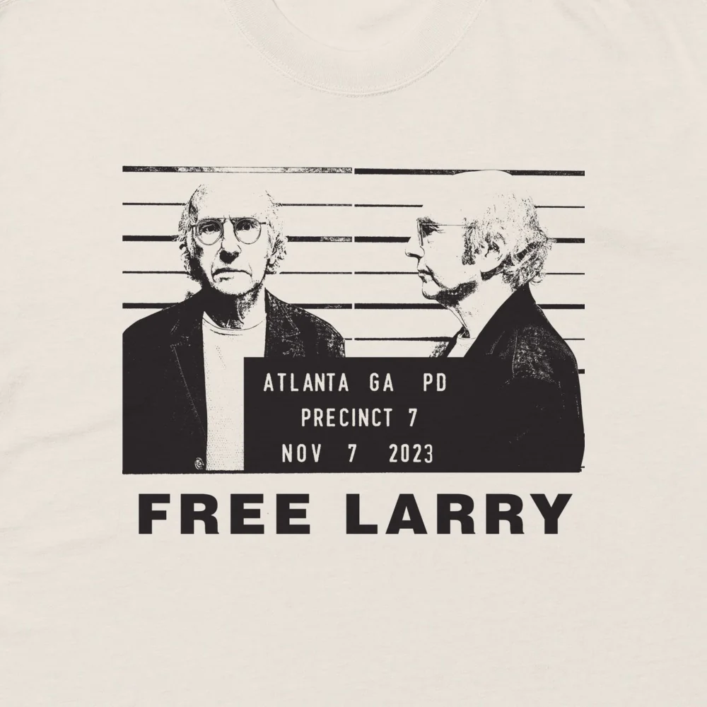 Curb Your Enthusiasm Free Larry Oversized Faded T-Shirt - Image 2