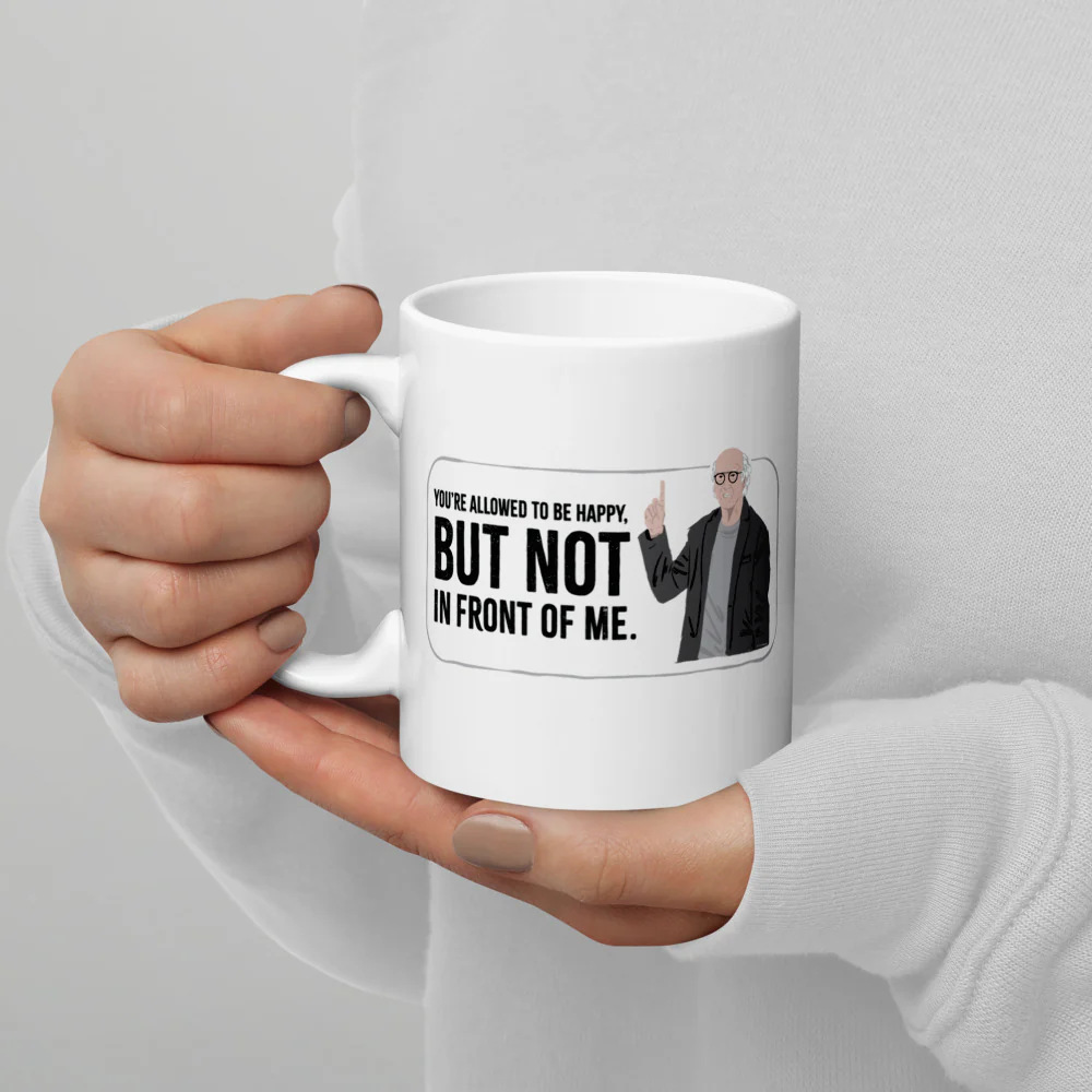 Curb Your Enthusiasm Nobody Likes an Outfit Tracker! White Mug - Image 3