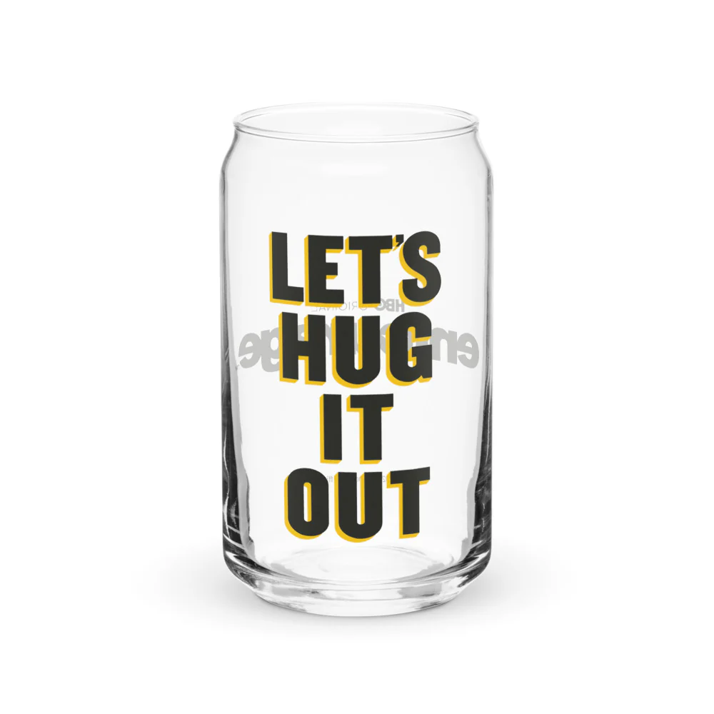 Entourage Let's Hug it Out 16 oz. Can-Shaped Glass