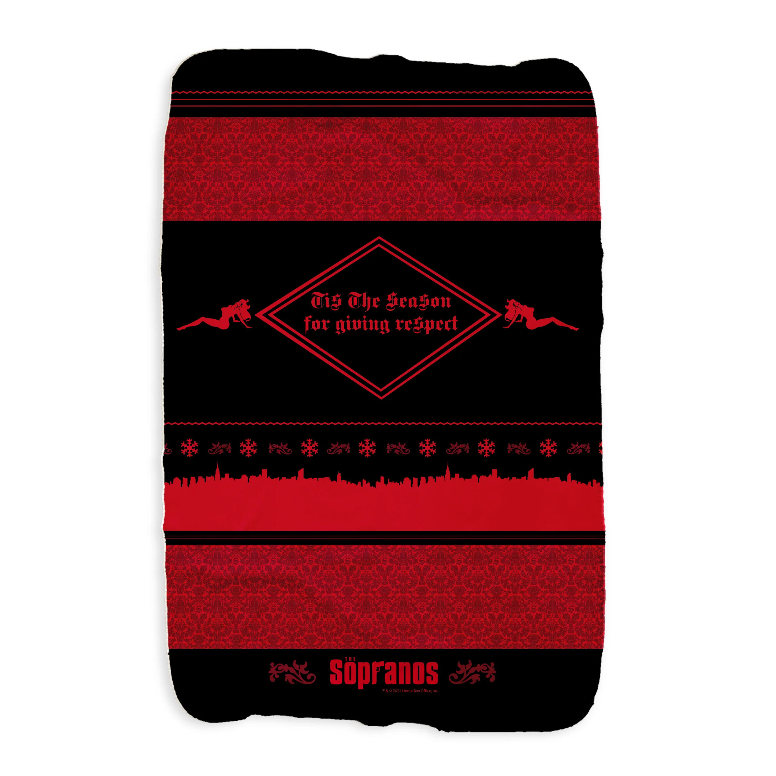 The Sopranos Tis The Season Holiday Sherpa Blanket - Image 2