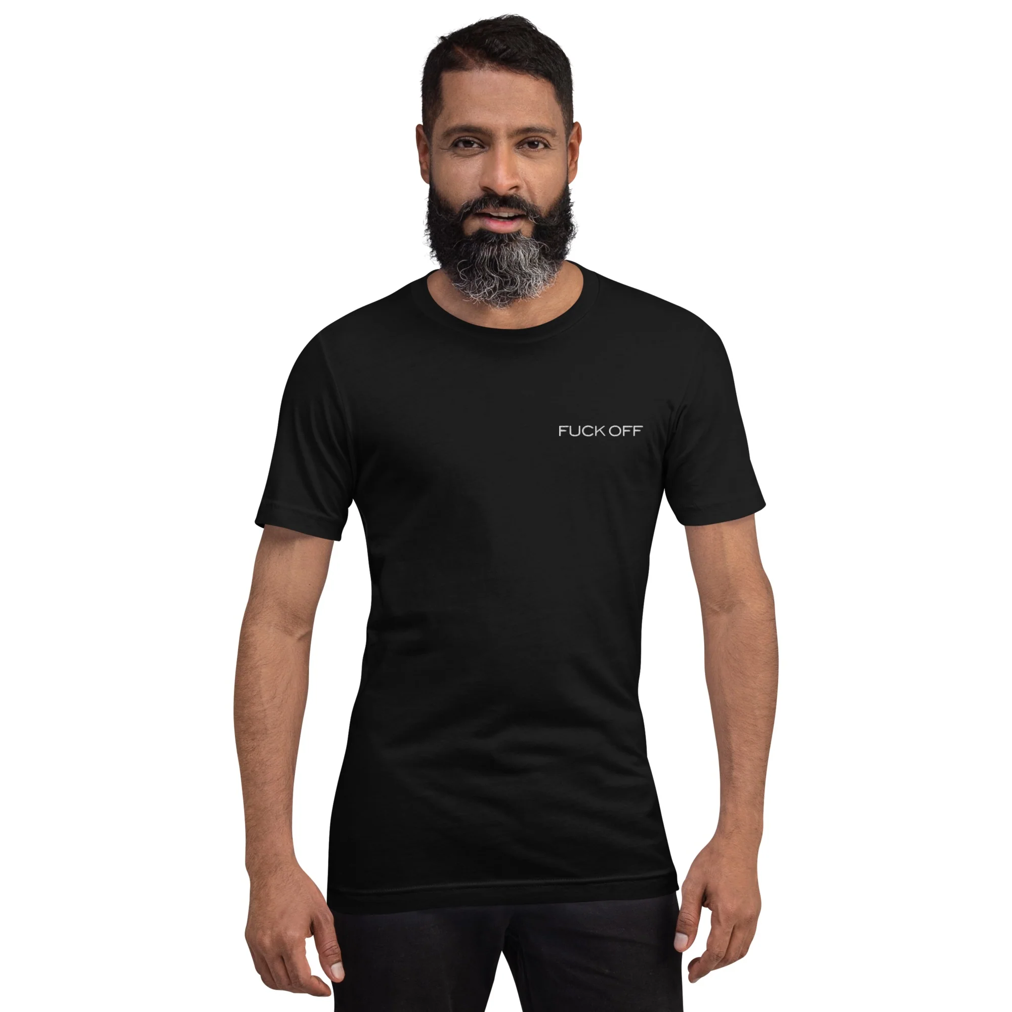Succession Fuck Off Embroidered Adult T-Shirt - Image 3