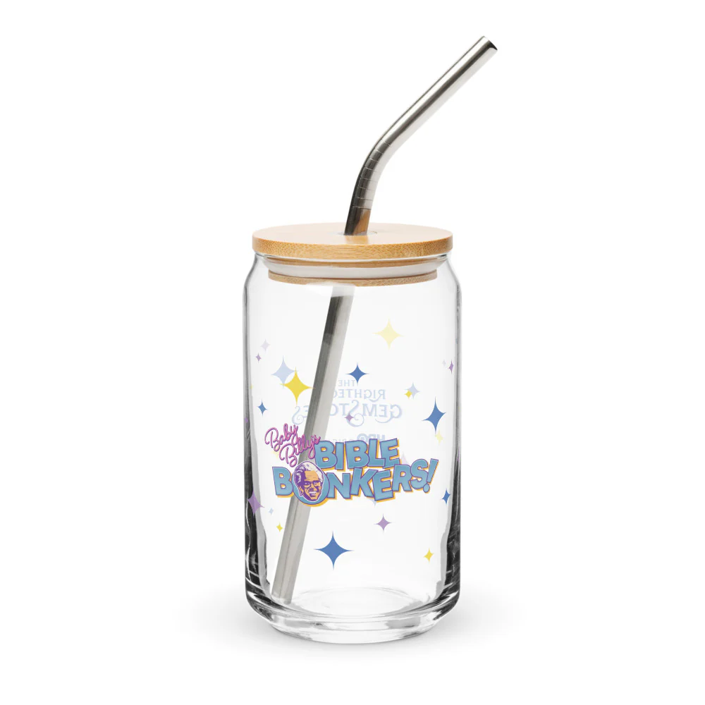 The Righteous Gemstones Baby Billy's Bible Bonkers Can Shaped Glass