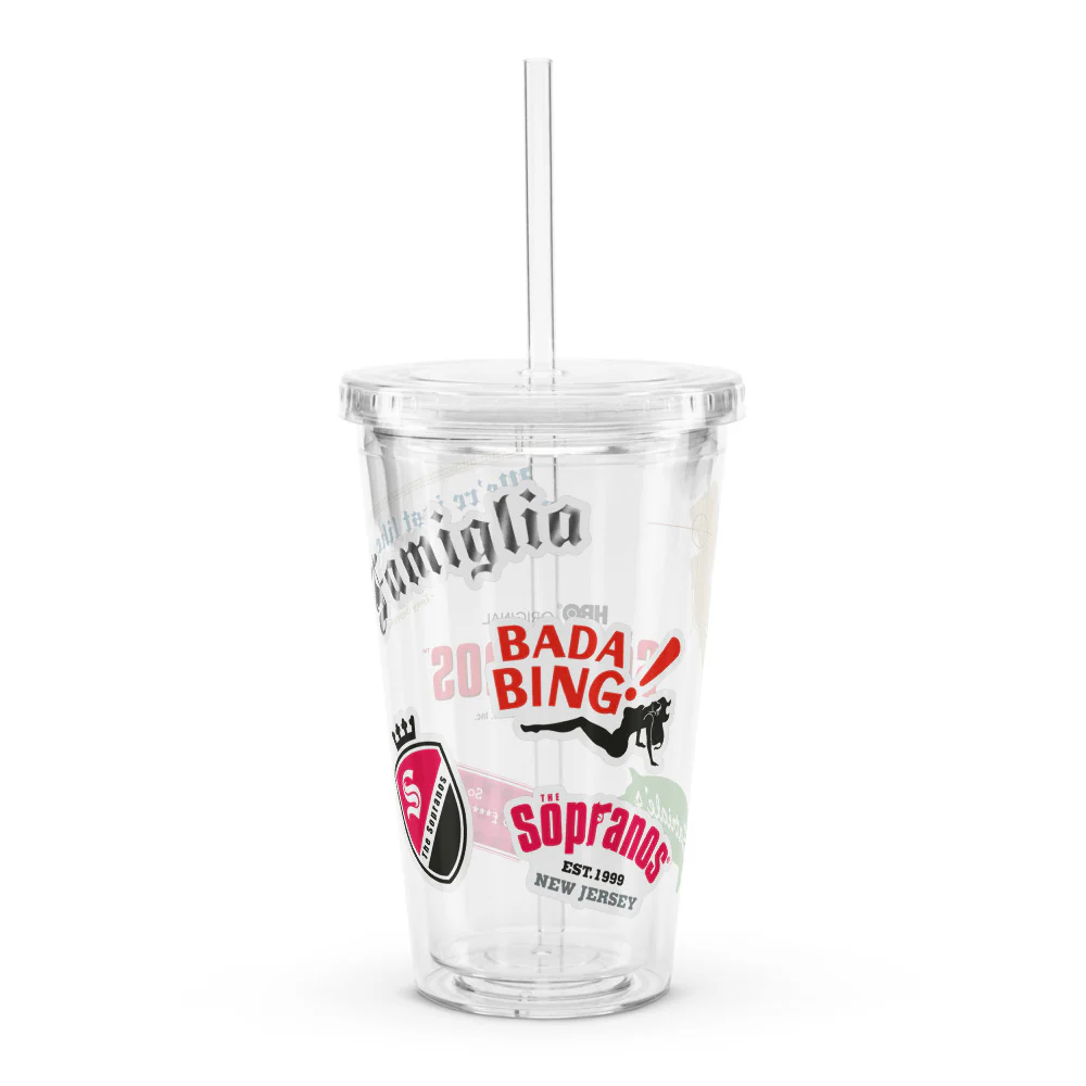 The Sopranos Sticker Icons Clear Tumbler - Image 2