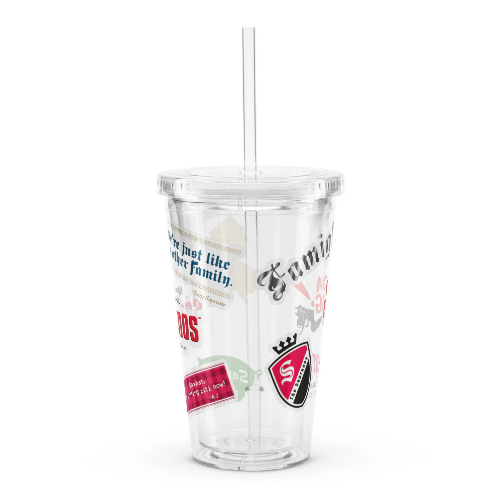 The Sopranos Sticker Icons Clear Tumbler - Image 3