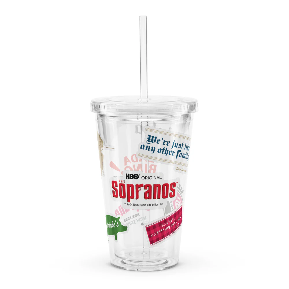 The Sopranos Sticker Icons Clear Tumbler - Image 4