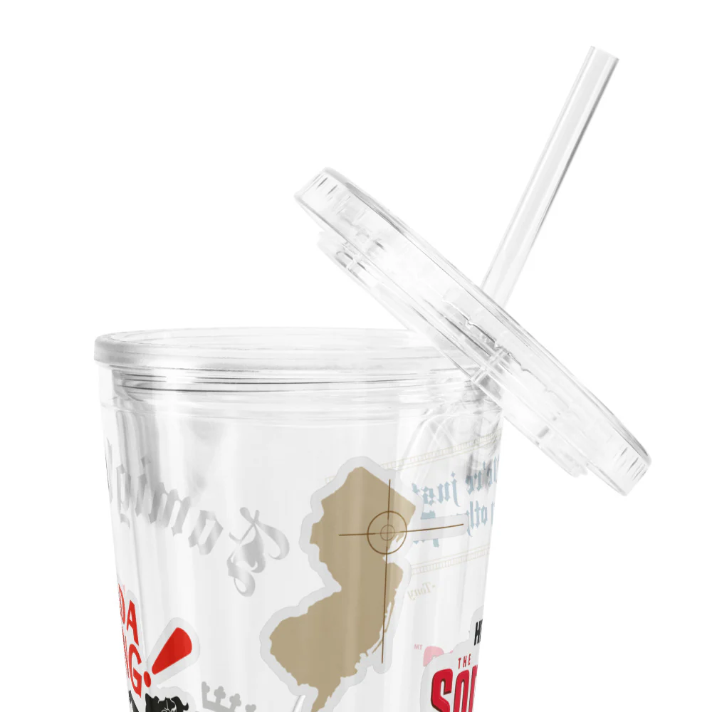 The Sopranos Sticker Icons Clear Tumbler - Image 5