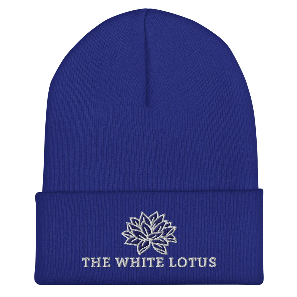 The White Lotus Logo Embroidered Beanie