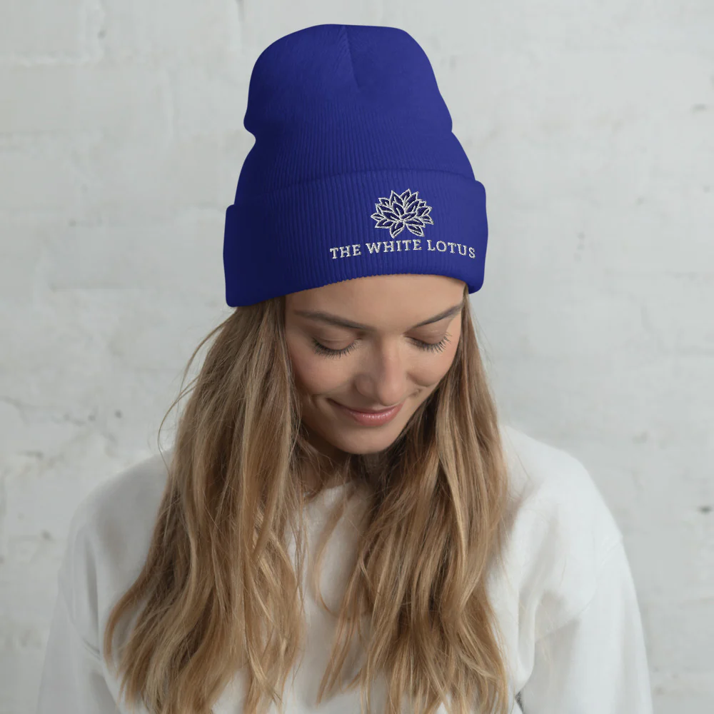 The White Lotus Logo Embroidered Beanie - Image 2