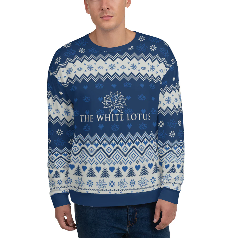 The White Lotus Logo Holiday Crewneck Sweatshirt - Image 3