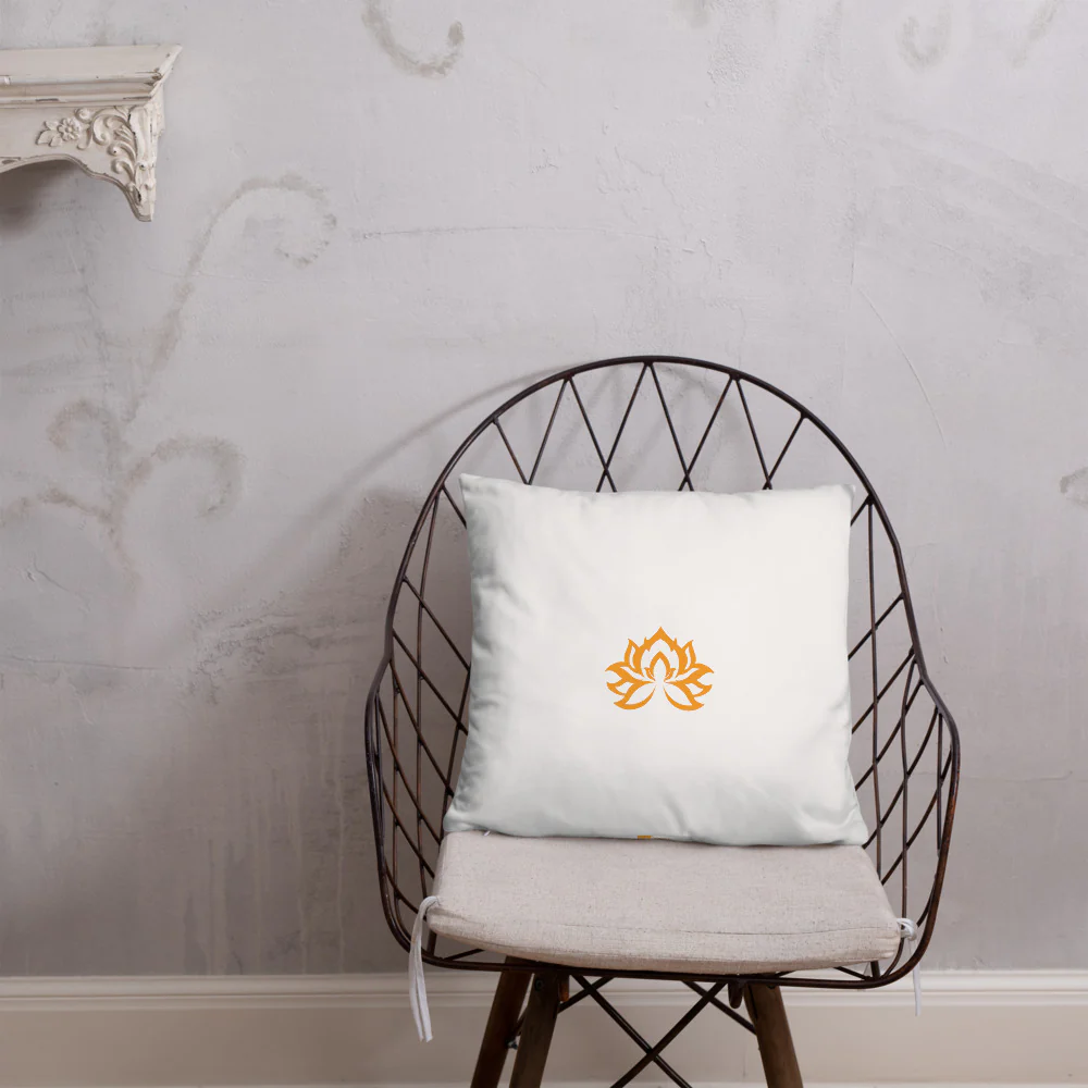 The White Lotus Logo Throw Pillow - Image 2