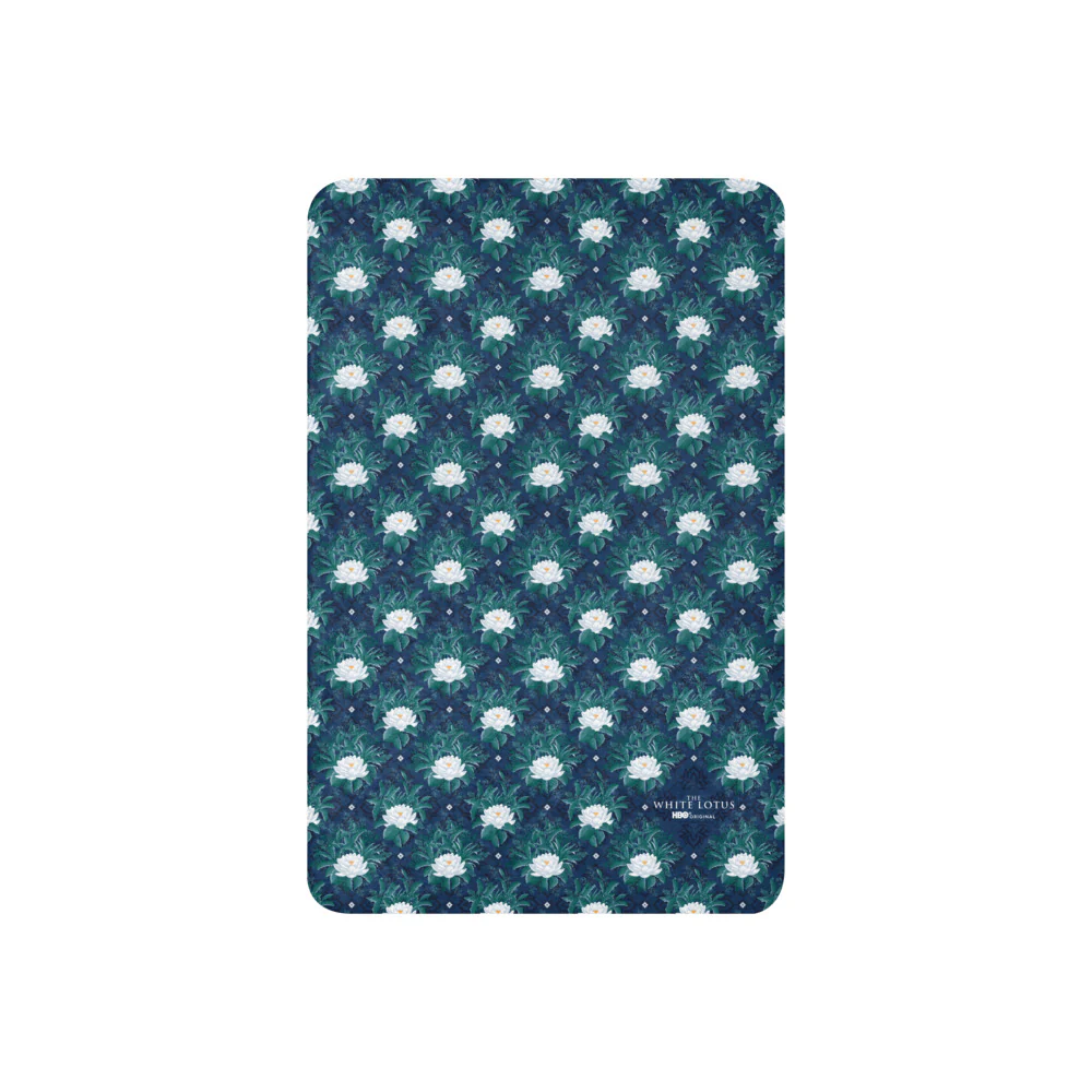 The White Lotus Pattern Sherpa Blanket