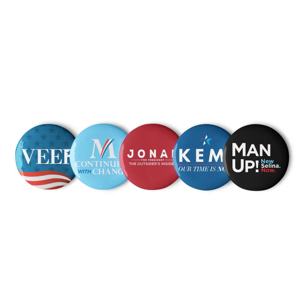 Veep Candidate Pins- Set of 5