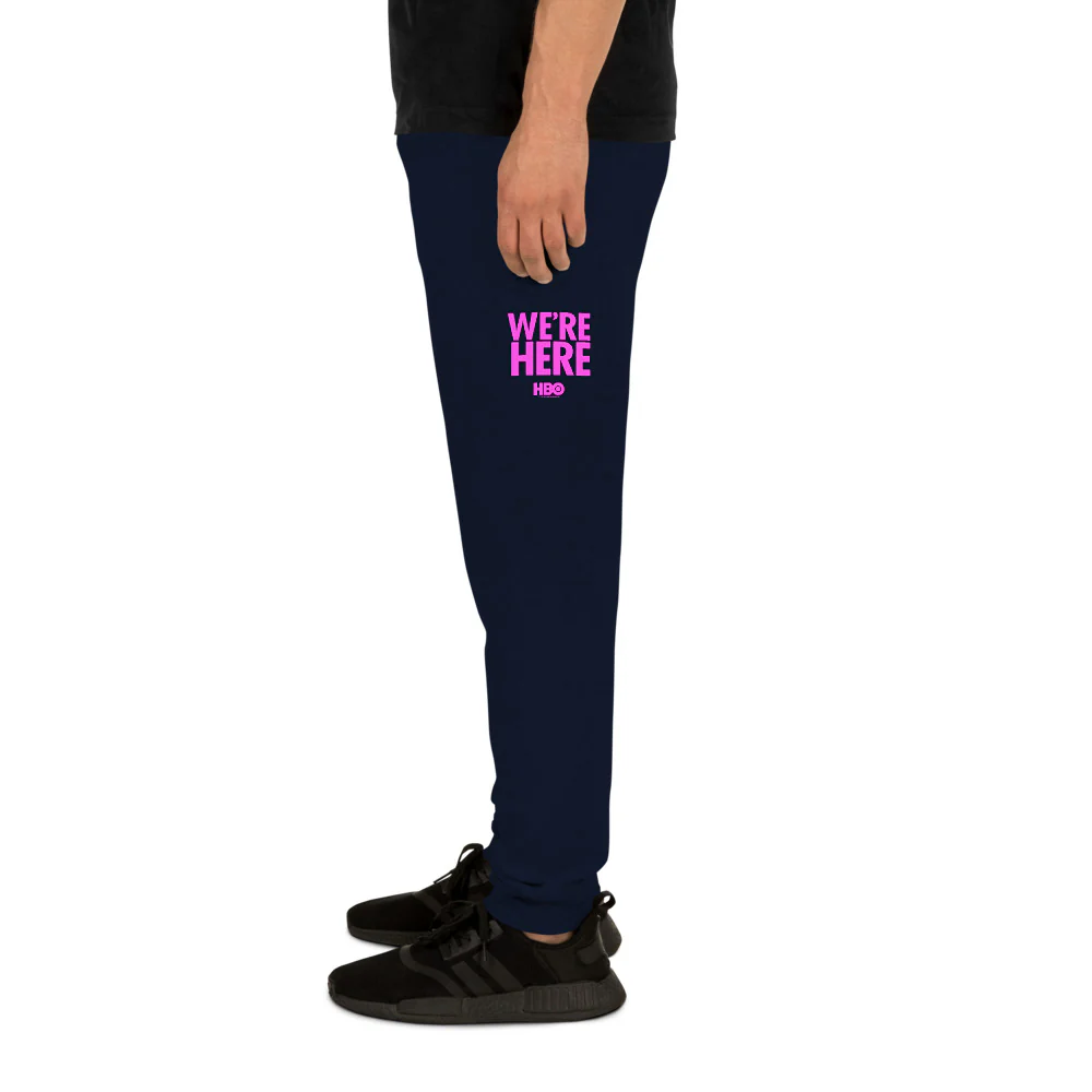 We're Here Logo Adult Fleece Joggers - Image 5
